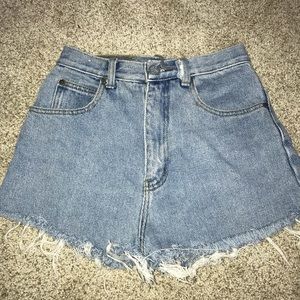 High waisted Calvin Klein denim shorts